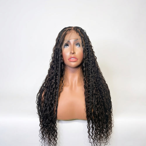 Bohemain deep-wave braided wig