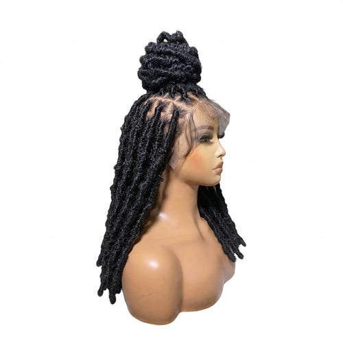 Realistic faux locs hair