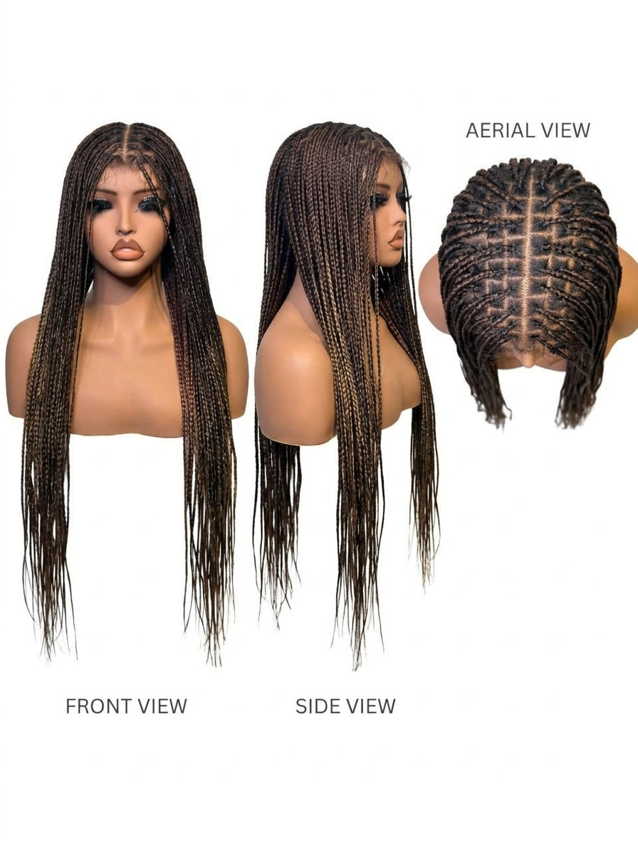 Bone Straight Knotless braided wig