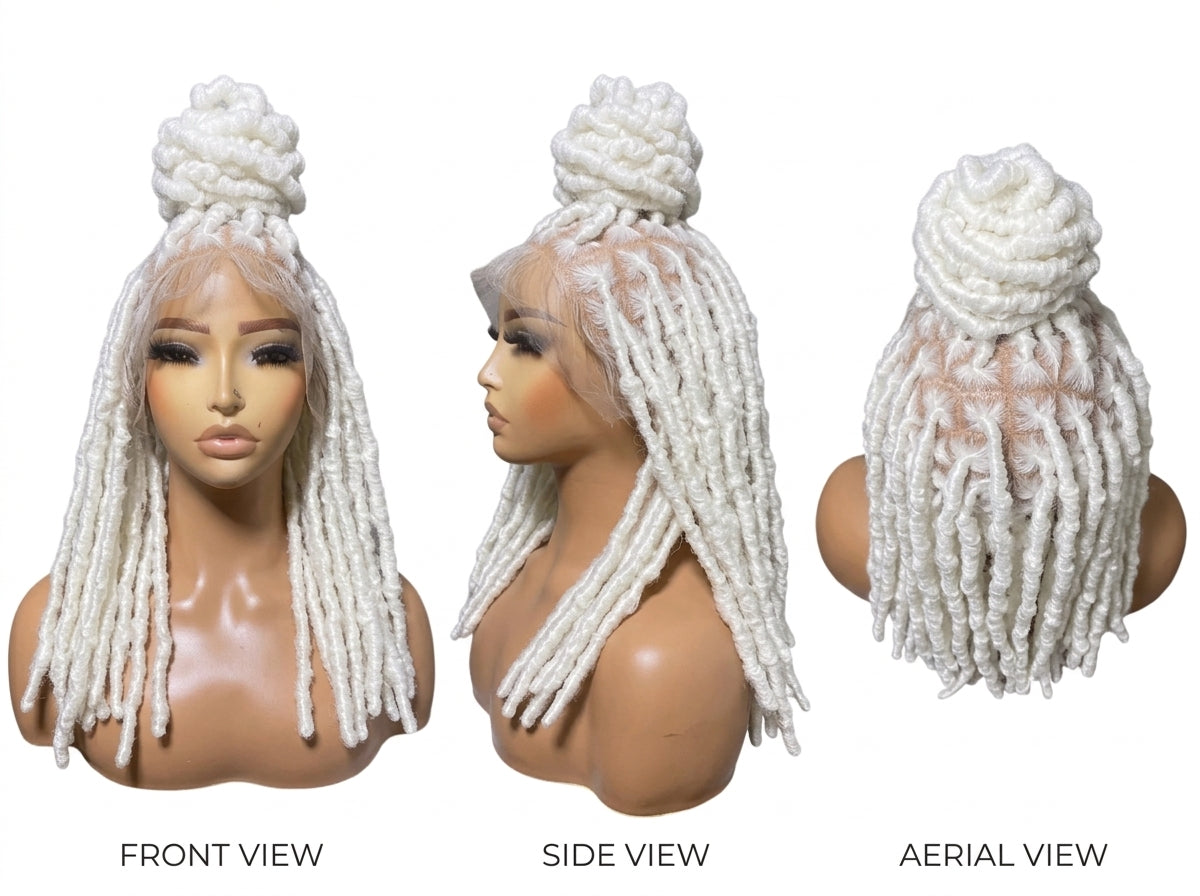 Realistic faux locs hair